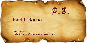 Pertl Barna névjegykártya